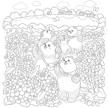 Раскраска антистресс "Времена года с семьей панд. Раскраски-антистресс, которые подарят теплые чувства" - 7
