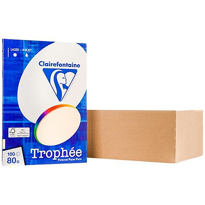 Бумага цветная "Trophée", А4, 100 листов, 80 г/м2, кремовый - 2
