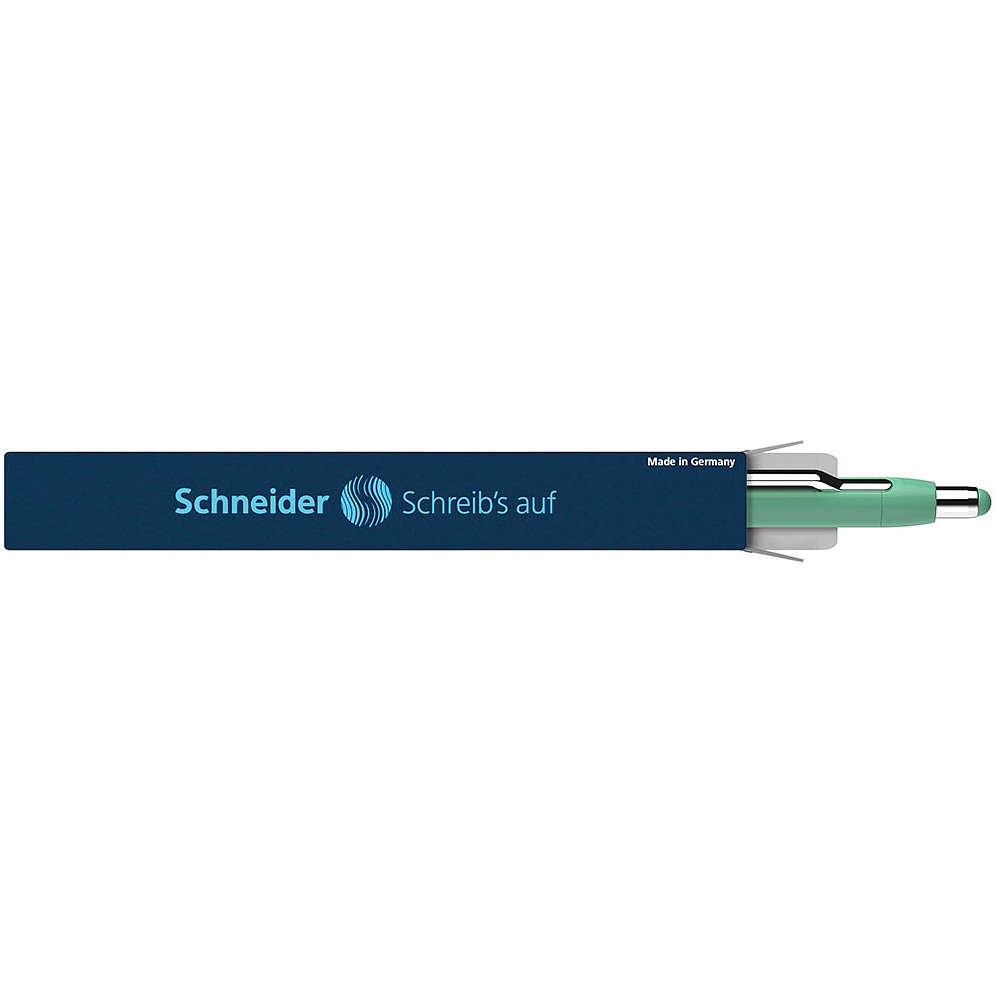Ручка шариковая автоматическая "Schneider Epsilon", мятный, зеленый, стерж. синий - 4