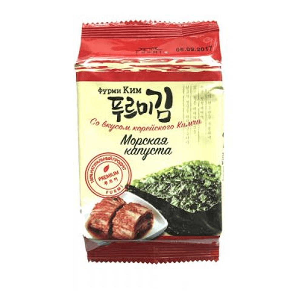 Капуста морская "Furmi Kim" со вкусом корейского кимчи, 5 гр