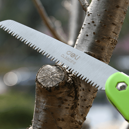 Ножовка по дереву Deli EDL580618, 180 мм, складная, зеленый, черный - 4