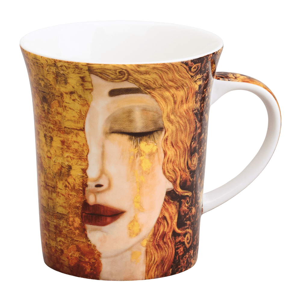 Кружка фарфоровая "Золотые слезы", 360 мл, коричневый