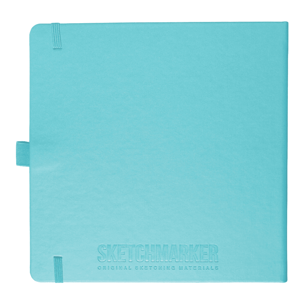 Скетчбук "Sketchmarker", 80 листов, 20x20 см, 140 г/м2, аквамарин - 2