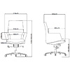 Кресло компьютерное SitZone CH-500B, кожа, алюминий, белый - 8