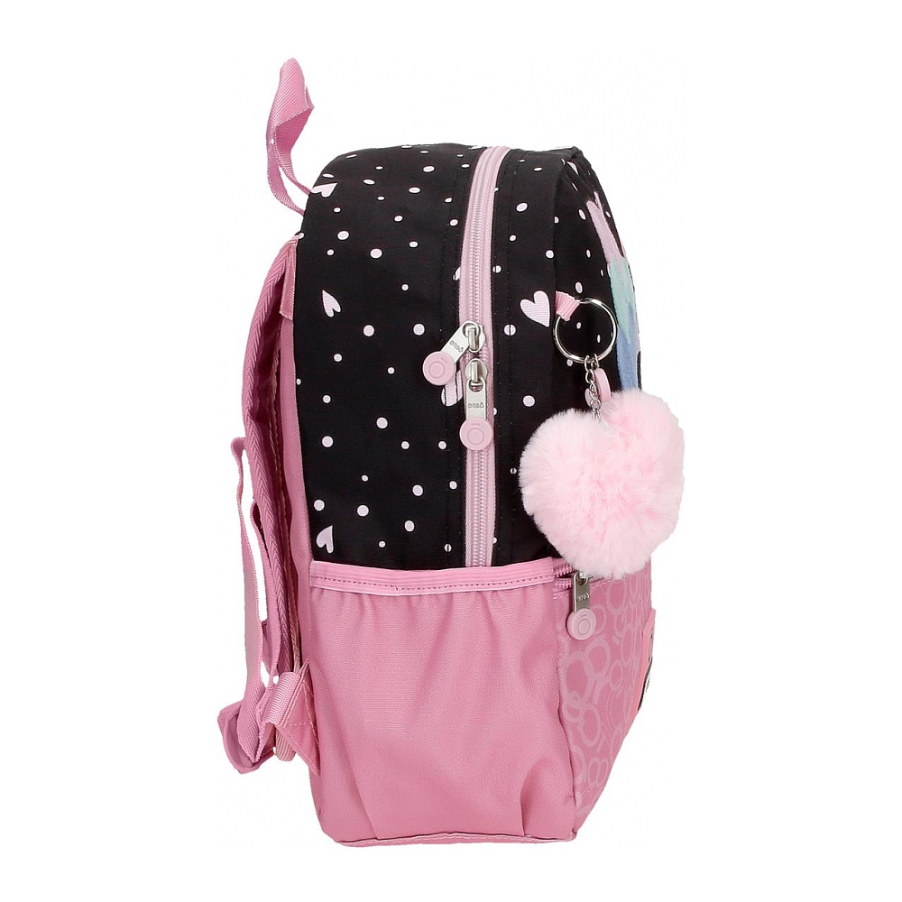 Рюкзак школьный Enso "Love vibes" M, черный, розовый - 3