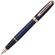 Ручка перьевая "Sheaffer Prelude Cobalt Blue", M, кобальт-синий, розовое золото, патрон черный+синий