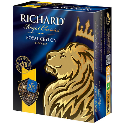 Чай "Richard" Royal Ceylon, 100 пакетиковx2г, черный