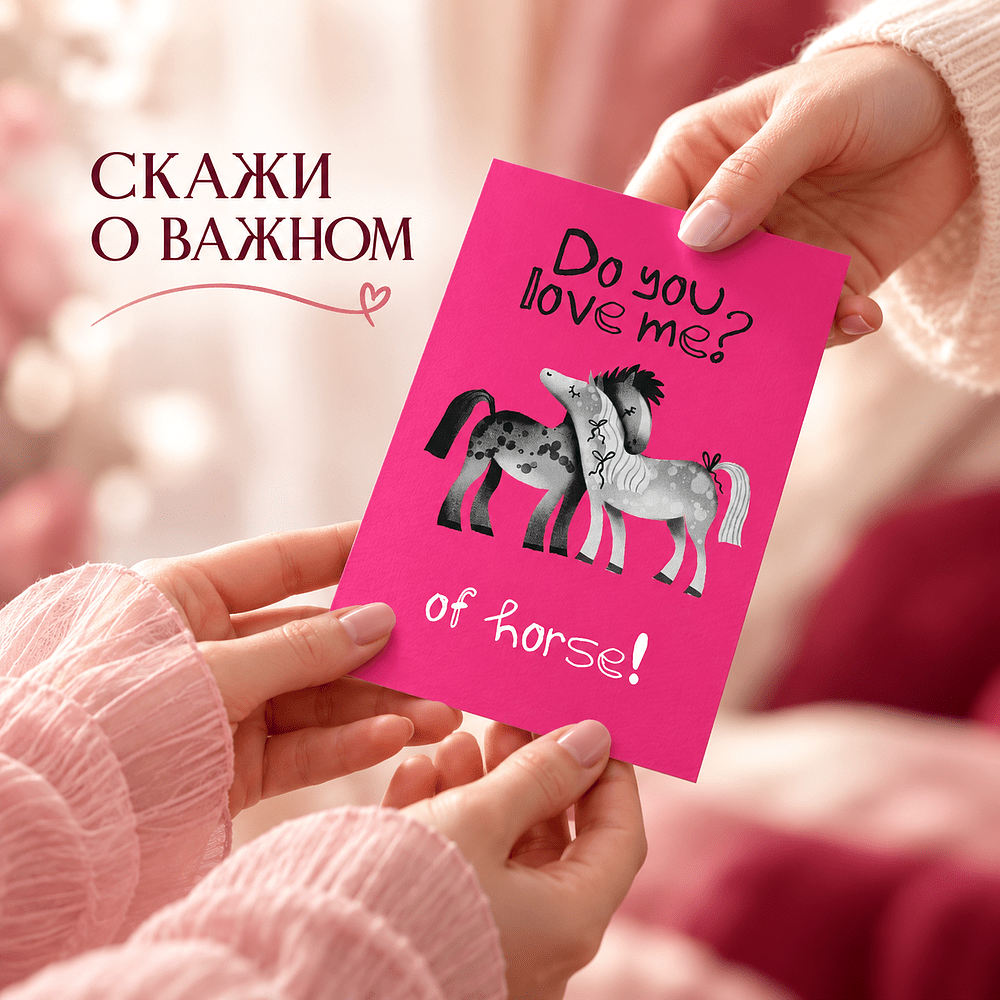 Открытка "Do you love me?", 148х105 мм, дизайнерская - 2