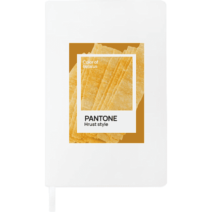 Блокнот «Color of Belarus. Pantone Hrust style», А5, 128 листов, в точку, белый, оранжевый