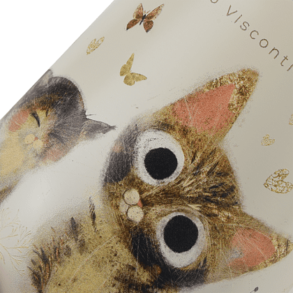 Кружка термическая "Love me. Котики счастье", металл, пластик, 360 мл, белый - 3