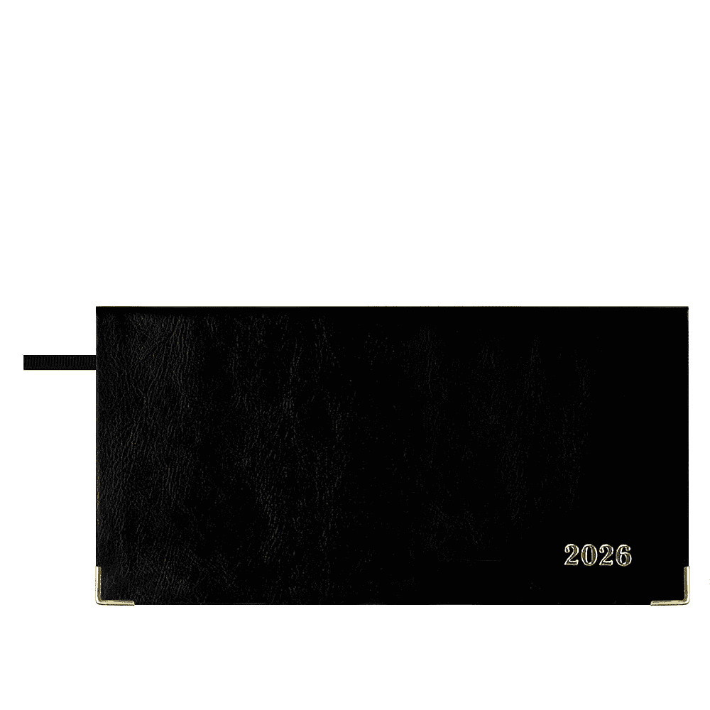 Еженедельник датированный "Сафир", 170х88 мм, 128 страниц, черный, 2026
