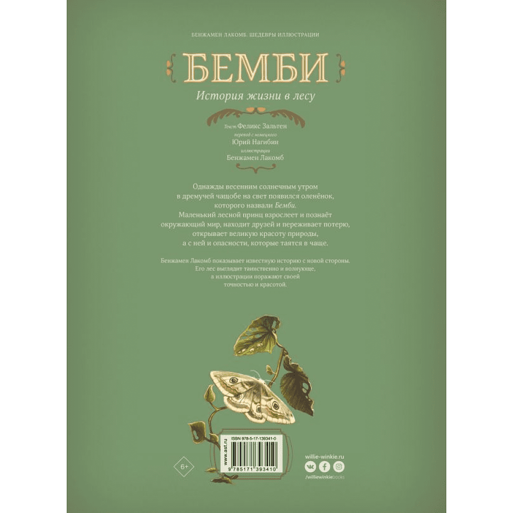 Книга "Бемби", Феликс Зальтен, илл. Бенжамен Лакомб - 2