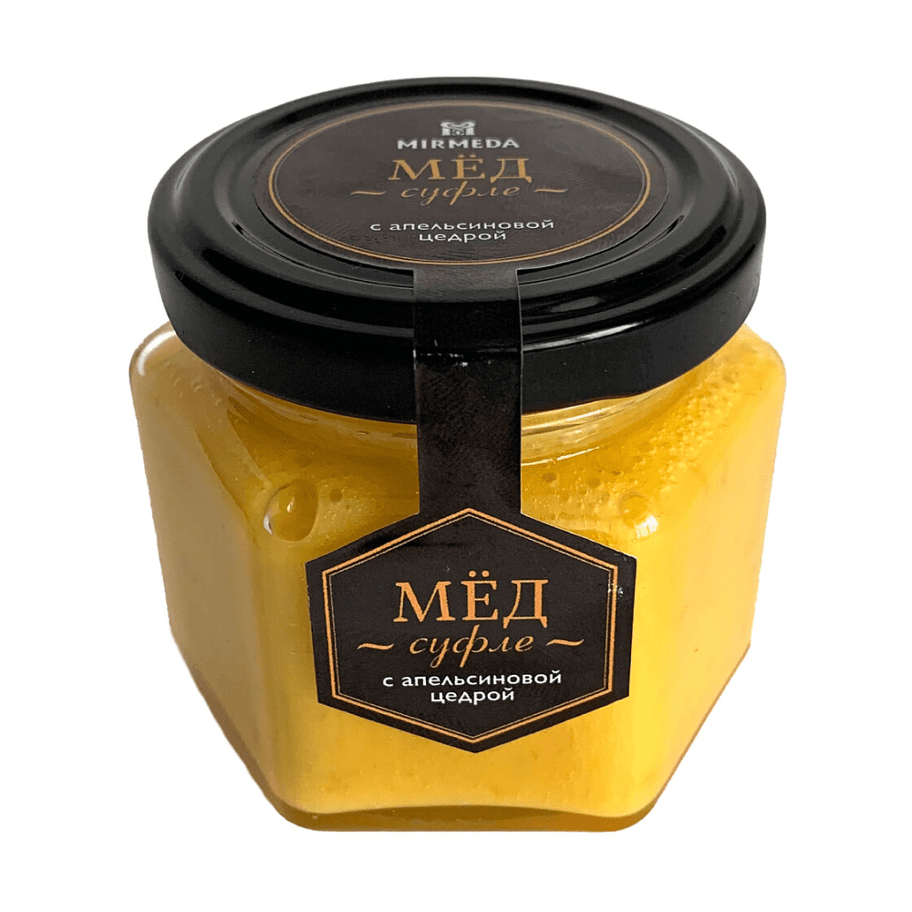 Мёд-суфле "Mirmeda" с апельсиновой цедрой, 150 гр