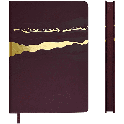 Ежедневник недатированный "Софт-тач", А5, 240 страниц, бордовый - 4