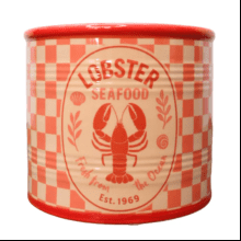 Кашпо "Lobster", доломит, красный