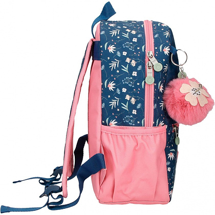 Рюкзак школьный "Ciao bella", M, 1 отделение, синий, розовый - 4