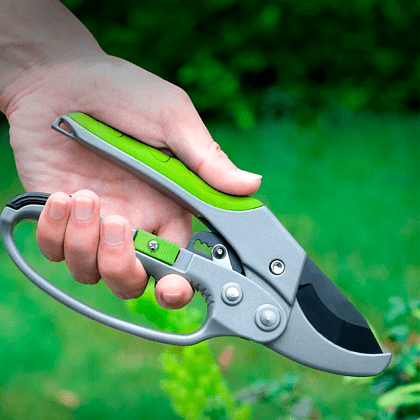 Секатор садовый Deli EDL580229, 200 мм, пластиковая ручка, зеленый - 4