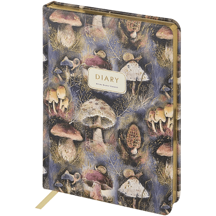 Ежедневник недатированный "Flora. Mushroom Miracle", А5, 240 страниц, фиолетовый - 2