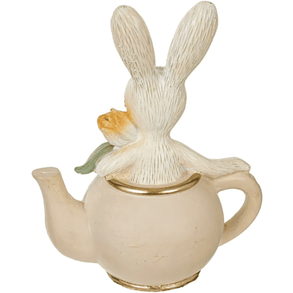Фигурка "Заяц в чайнике", 8 x 5 x 10 см, бежевый - 3