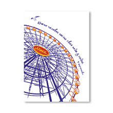 Дизайнерская открытка "Колесо обозрения"