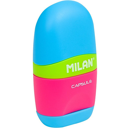 Ластик-точилка Milan "Capsule Mix", 1 отверстие, с контейнером - 3