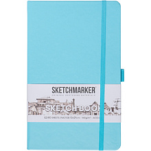 Скетчбук "Sketchmarker", 13x21 см, 140 г/м2, 80 листов, небесно-голубой