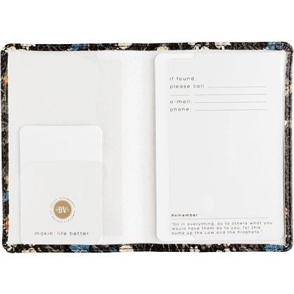 Обложка для паспорта "Flora. Лесные ягоды", кожзам., черный - 3