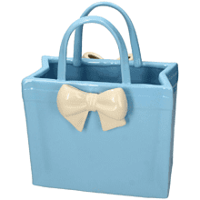Ваза "Bag", голубой, белый