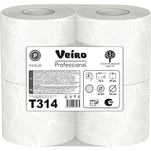 Бумага туалетная Veiro "Professional Premium", 2 слоя, 4 рулона (T314)