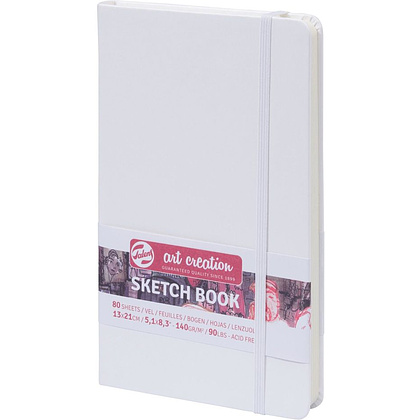 Скетчбук "ArtCreation", 13x21 см, 140 г/м2, 80 листов, белый