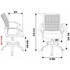 Кресло для персонала "Бюрократ CH-590/BLACK", ткань, кожзам, пластик, черный - 5
