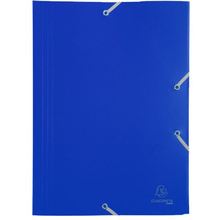 Папка на резинках "Exacompta", A4, 15 мм, полипропилен, синий