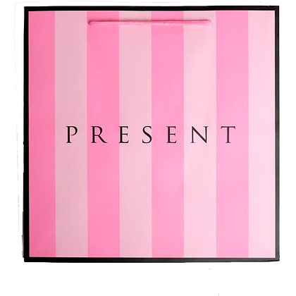 Пакет подарочный "Present", 30x30x30 см, розовый - 4