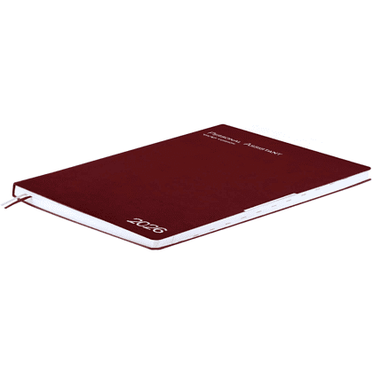 Ежедневник датированный "Шеврет глосс", А4, 240 страниц, бордовый, 2026 - 4