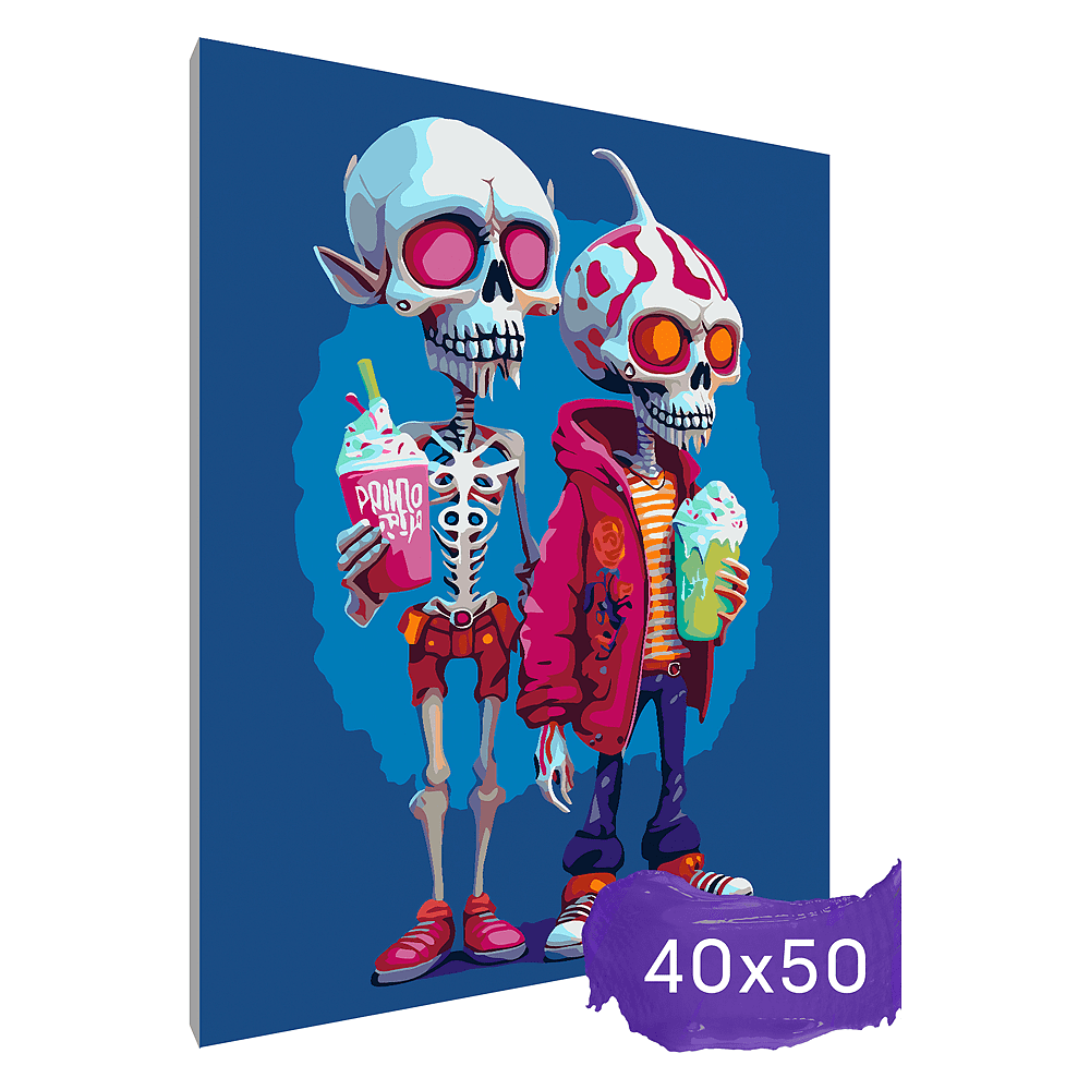 Картина по номерам "Скелеты лето" - 2