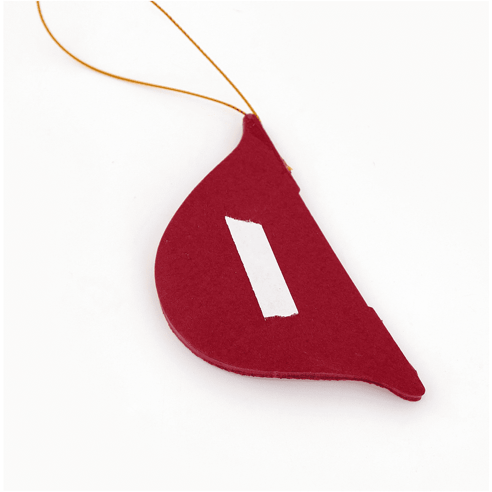 Игрушка бумажная елочная "10888063", 5 шт, бордовый - 2