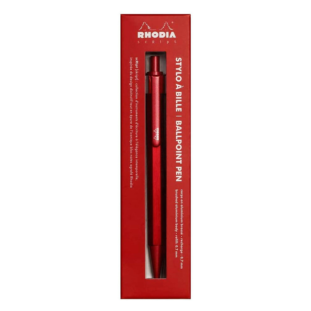 Ручка шариковая автоматическая "scRipt", 0.7 мм, красный, стерж. черный - 4