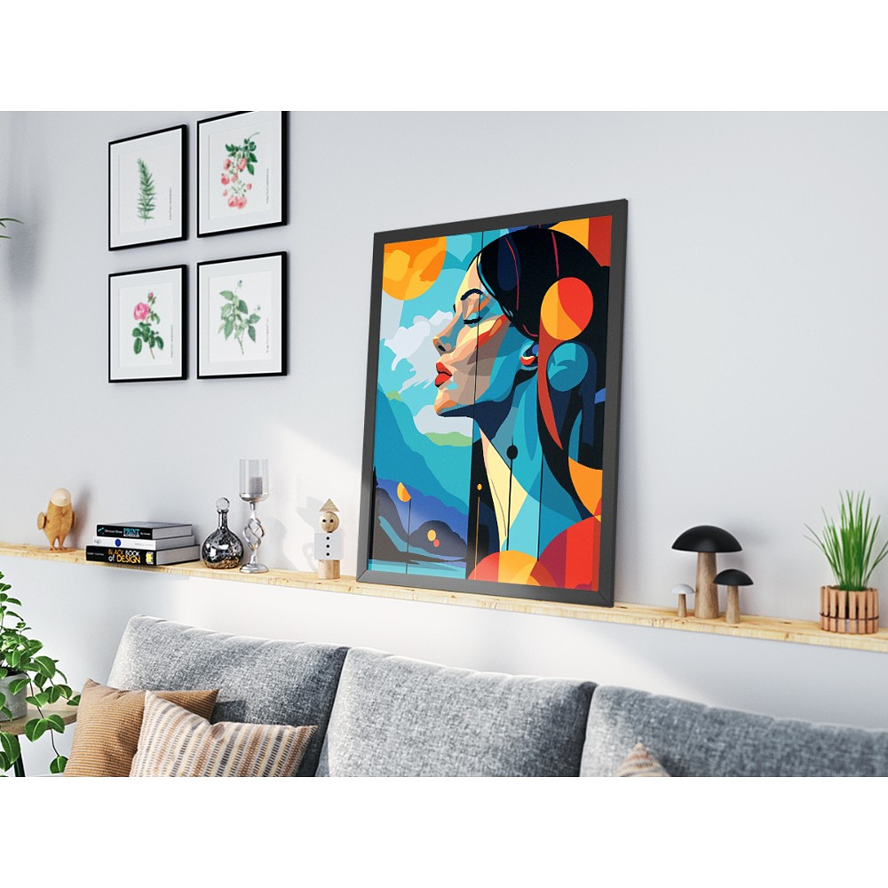 Картина по номерам "Женский портрет абстракция" - 5 Картина по номерам "Женский портрет абстракция" - 5