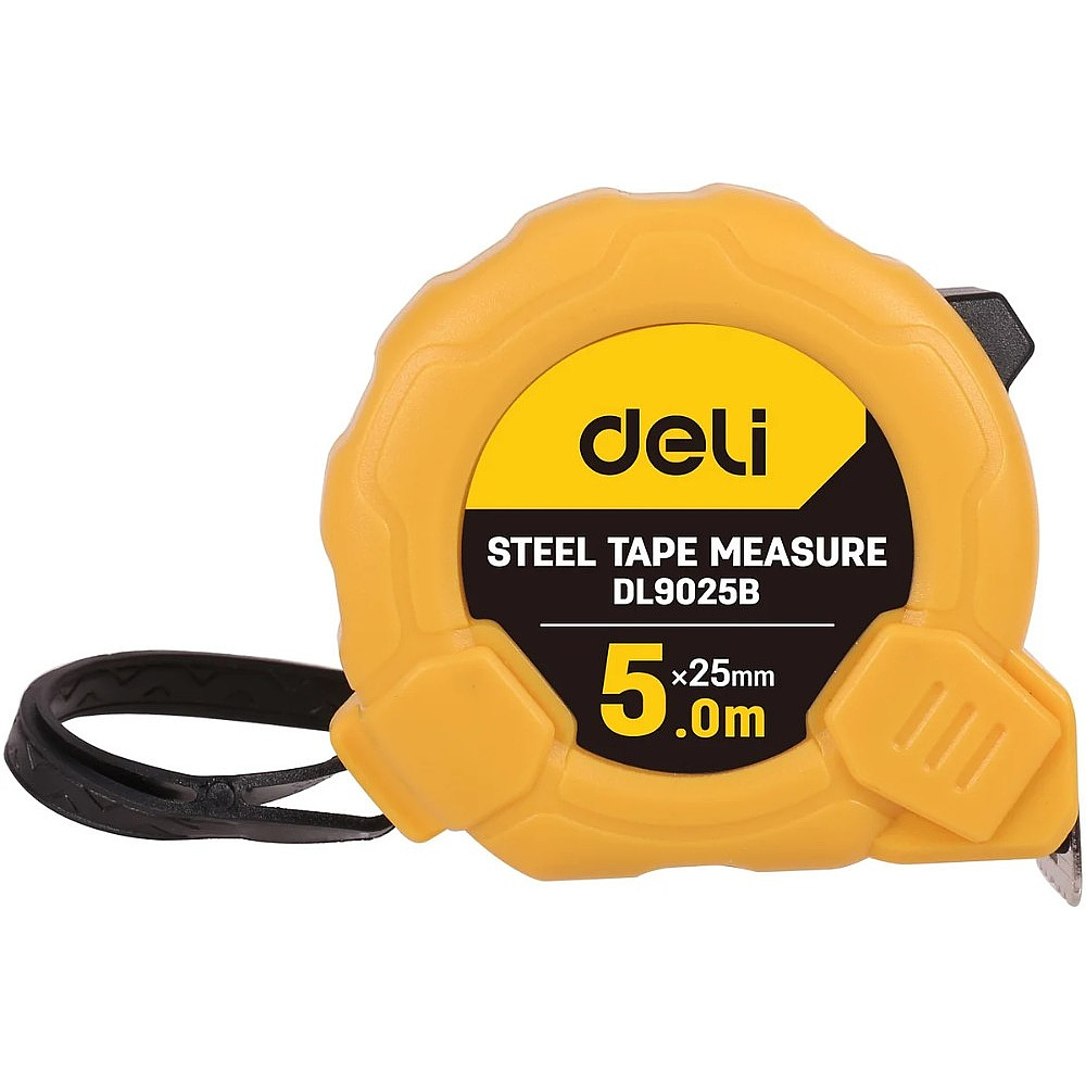 Рулетка Deli YS EDL9002B, 5 м х 25 мм, желтый, черный