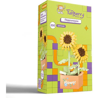 Конструктор "Funberry Toy", "Подсолнухи", 200 элементов