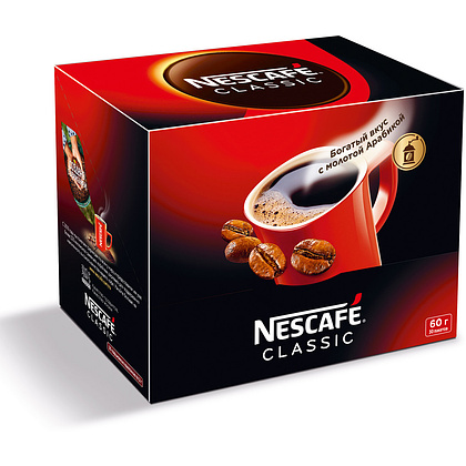 Кофе "Nescafe" Classic, растворимый, 2 гx30 пакетиков - 3