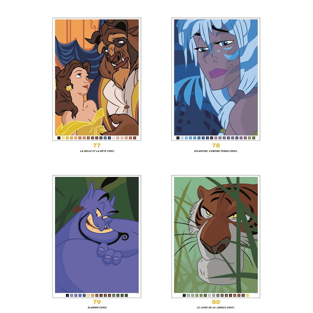Раскраска по номерам на французском языке "Coloriages mystères Disney - Les Grands classiques. Best of" - 5
