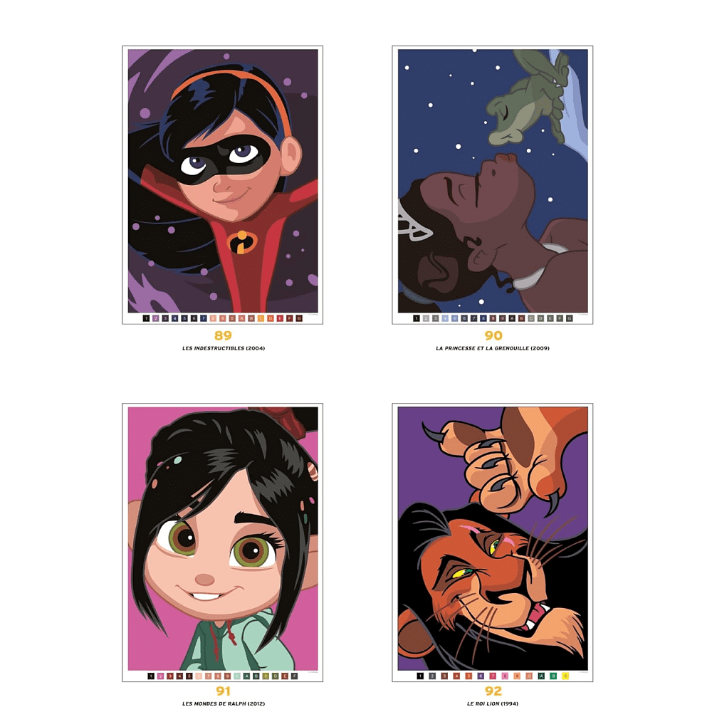 Раскраска по номерам на французском языке "Coloriages mystères Disney - Les Grands classiques. Best of" - 6
