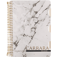 Книга записная "Carrarra", A5, 200 листов, клетка, линейка, точка, белый