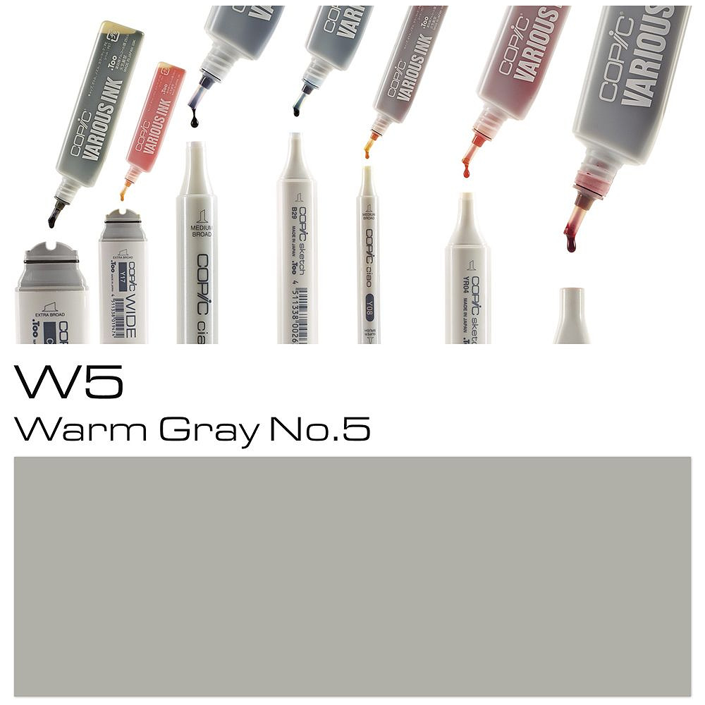 Чернила для заправки маркеров "Copic", W-5 тёплый серый №5 - 2