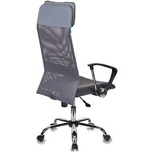 Кресло для руководителя "Бюрократ KB-6SL", ткань, хром, серый