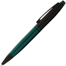 Ручка шариковая автоматическая "Cross Calais Matte Green and Black Lacquer", 0.7 мм, матовый зеленый, черный, стерж. черный
