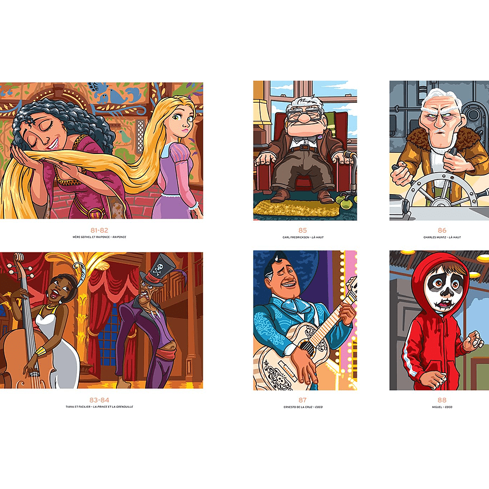 Раскраска по номерам на французском языке "Coloriages mystères Disney - Héros & Méchants, la battle" - 5