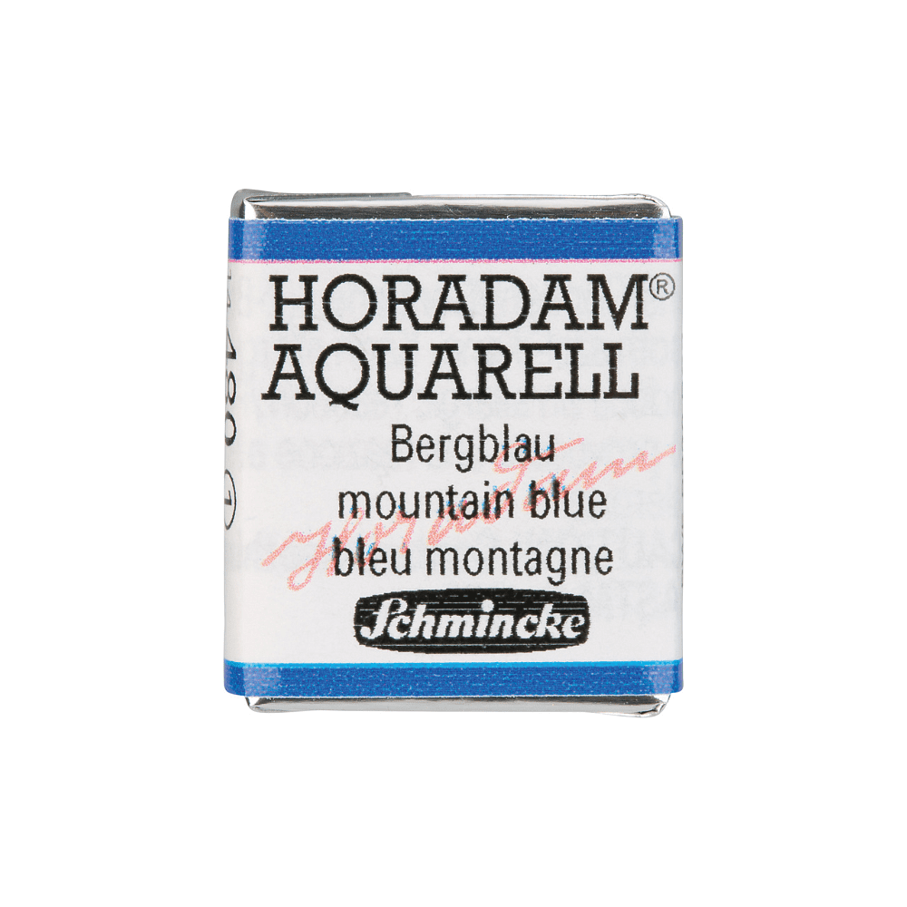 Краски акварельные "Schmincke Horadam", 480 синий горный, полукювета