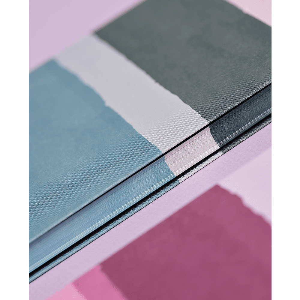 Блокнот "Stripes dusty pink", А4, 96 листов, розовый, голубой, срез разноцветный - 6